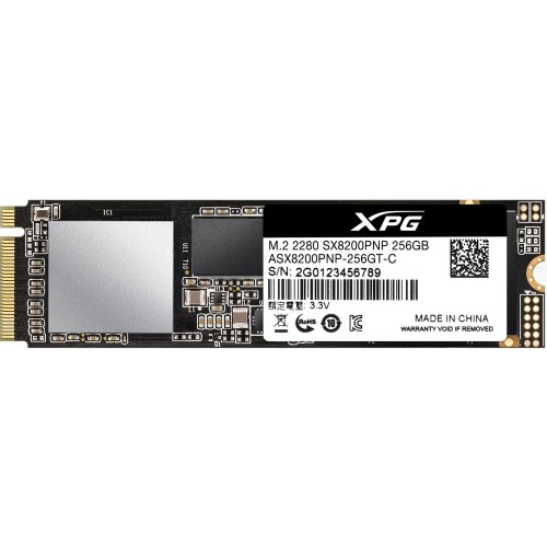 Твердотельный диск 256GB ADATA XPG SX8200 Pro, M.2 2280, PCI-E 3x4, [R/W - 3350/1150 MB/s] 3D-NAND TLC